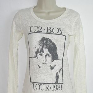 Junk Food U 2 Boy Tour 1981 Sheer Thermal Top